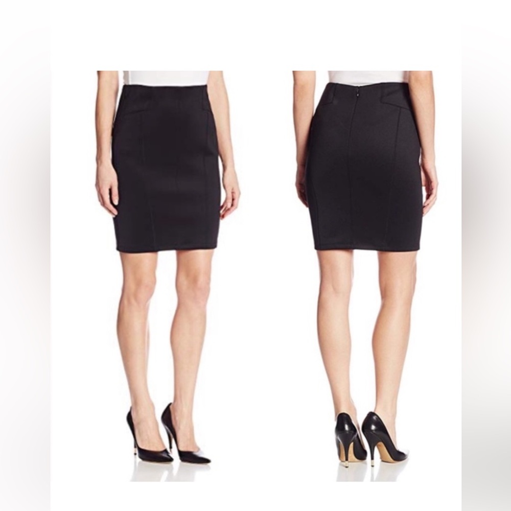 Rebecca Taylor Black Modern Page Pencil Mini Skirt Size 8 Minimalist Office Chic